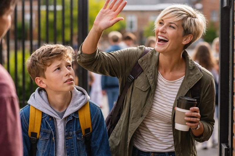 Child embarrassed of parent