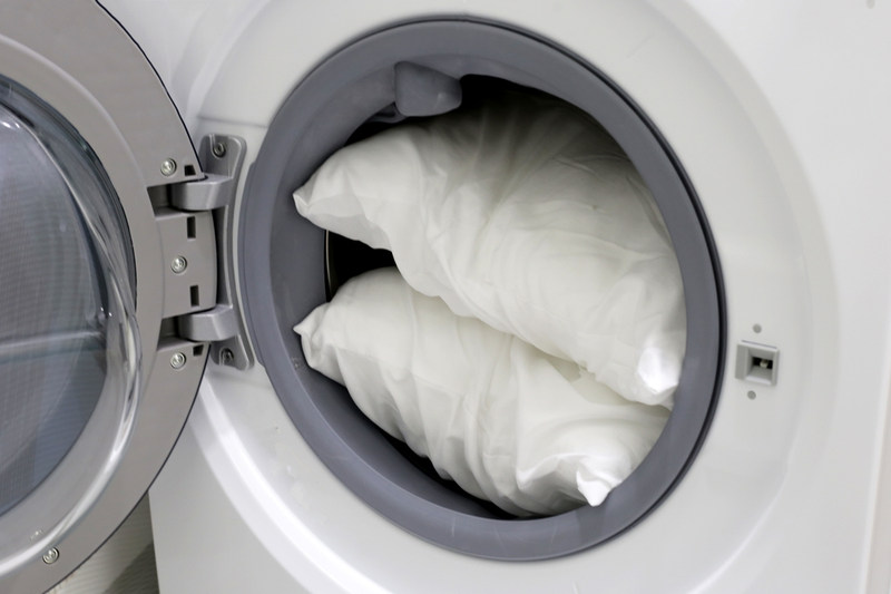 Pillows in Washing Machine