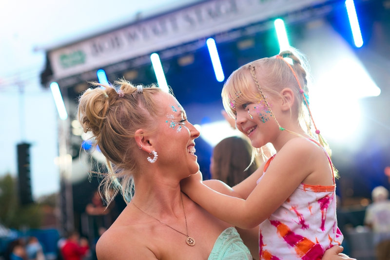Mum and Daughter at Festival