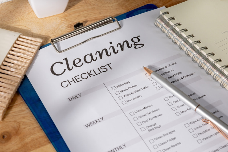 Cleaning checklist