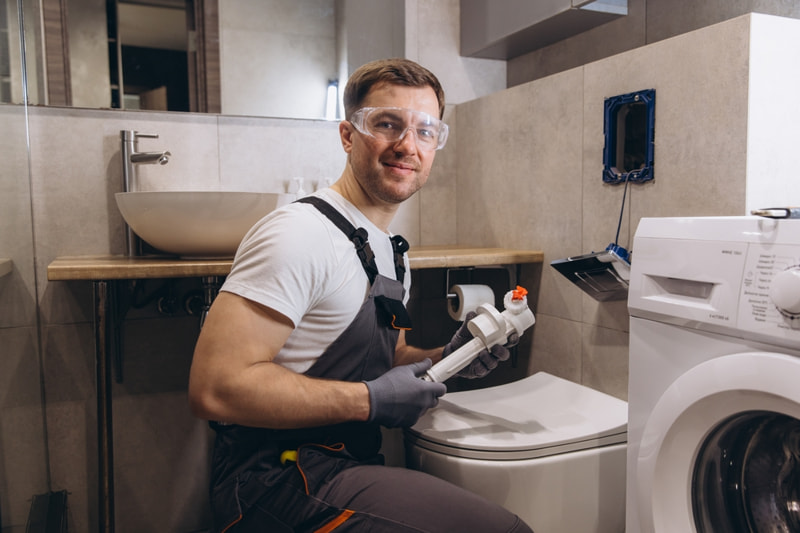 Local plumber at work