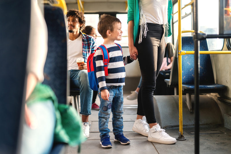 Mum Child on Bus