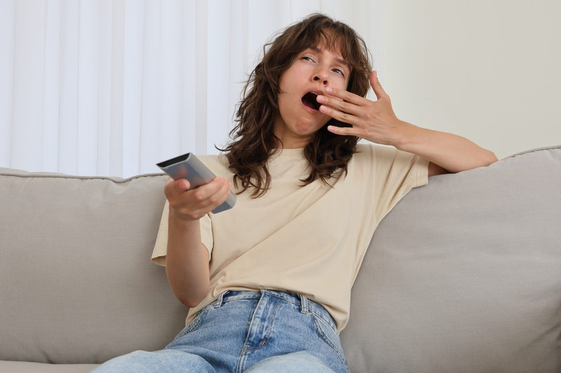 Woman Yawning